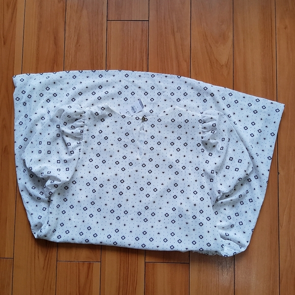 LOFT White Diamond Patterns Size 10 Dress - Picture 8 of 12